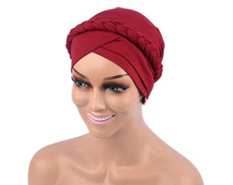Turbante de bambu para mulheres: turbante pré-amarrado com cobertura total, chapéu de verão para quem sofre com queda de cabelo, forro de cetim opcional.