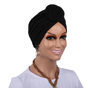 Soft Chemo Headwear for Women, Hair loss Turban, Swirl Knot Cap