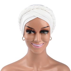 Damesmutsen met vlechtwerk, mutsen voor na een operatie, elastische hoofddeksels, cadeaus voor kankerpatiënten, hoofdbedekking voor mensen met alopecia.