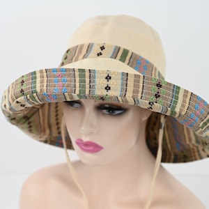 Summer Women Hat, Summer/Beach Hat, Vacation Hat, Wide Brim hat ,Large Floppy Foldable Hat, Roll up UPF 50+ Beach Sun Hat, REVERSIBLE HAT