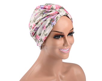 Satin Lined Chemo Turban: Pre-tied Cotton Headwear for Hair Loss Stylish Knot Cap