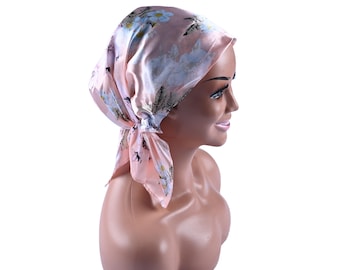 Pre-Tied Satin Chemo Headscarf: Lightweight Hair Loss Cover