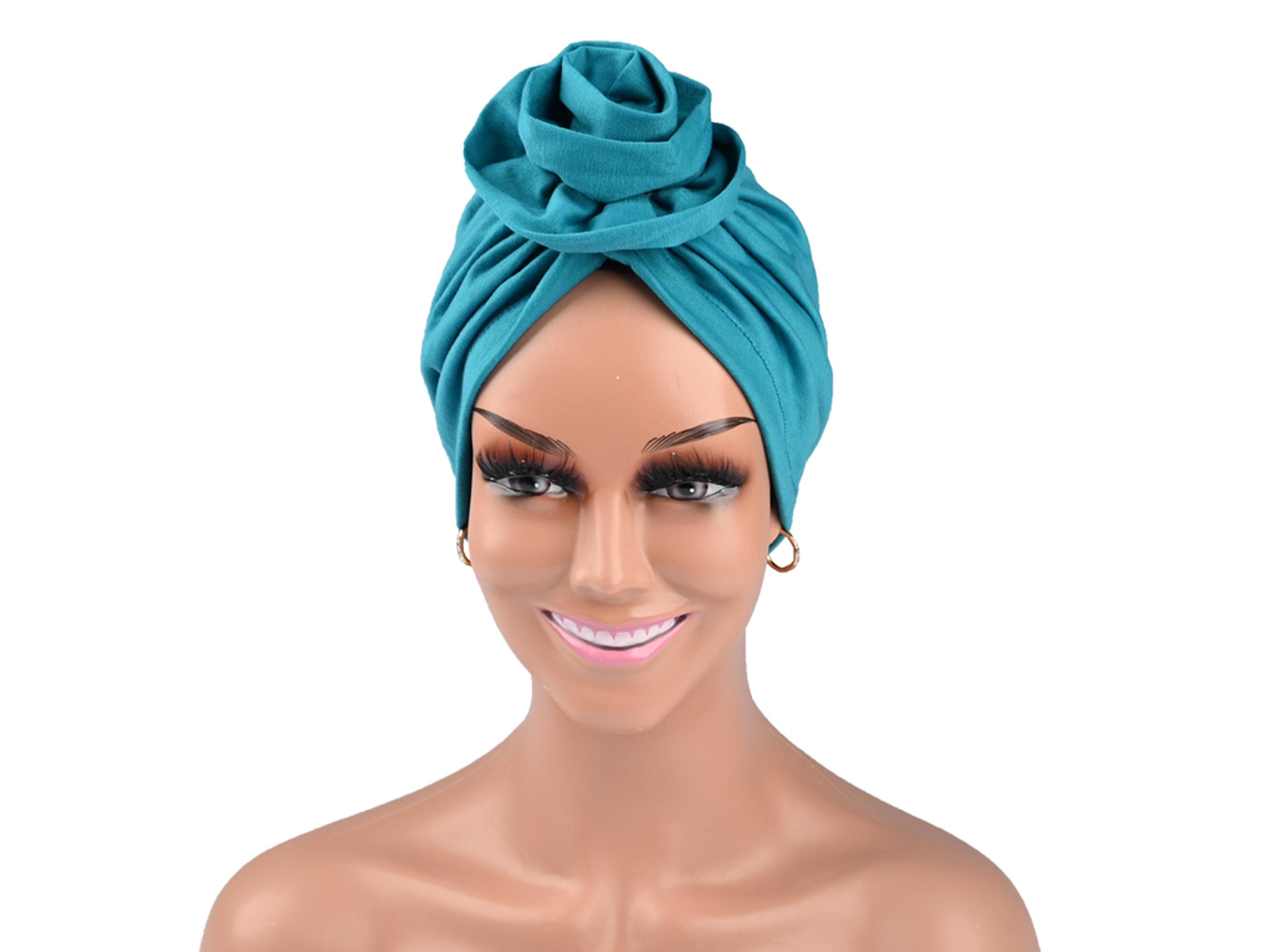 pre tied turban head wrap
