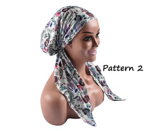 Viscose Gauze Pre-tied Head Scarf - Lightweight Summer  display picture 3