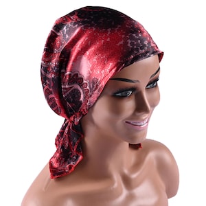 Pre-Tied Satin Chemo Head Scarf: Lightweight Hair Loss Headcover