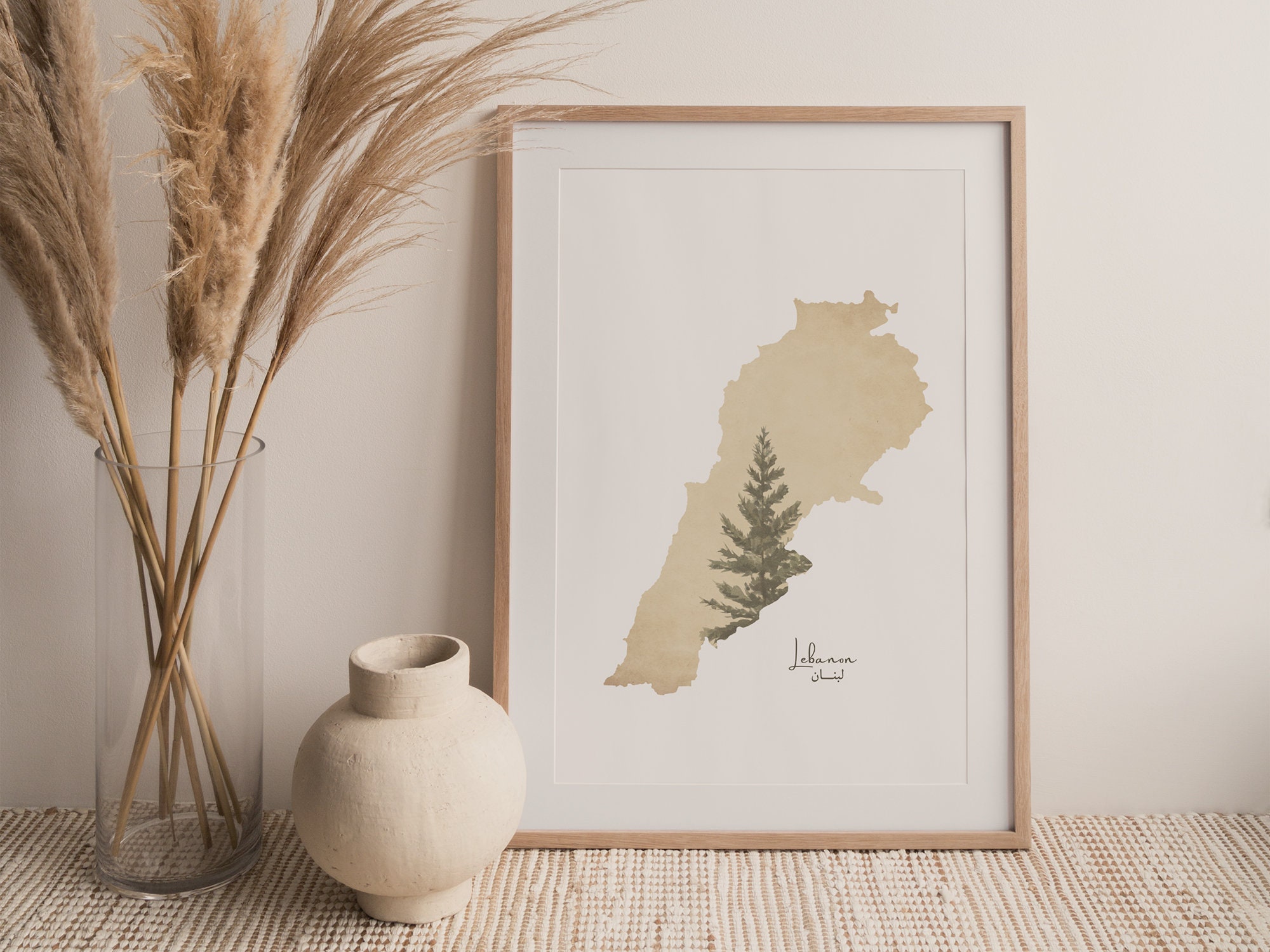 Lebanon Map Printable Lebanon Wall Art Lebanon Poster Lebanon Cedar Tree Lebanon Cedar Flag