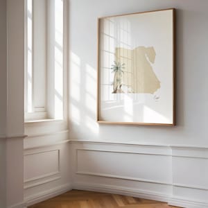 Ägypten Landkarte | Pyramiden | Ägyptischer Dekor | Ägypten-Startseite | Ägyptisches Geschenk | Weltkarten | Reiseplakat | Ägypten Kartenkunst | Neutrale Pyramiden Palme