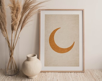 Crescent digital print | Printable Ramadan Poster| Ramadan Instant download | Moon print | Ramadan Gift | Ramadan home décor
