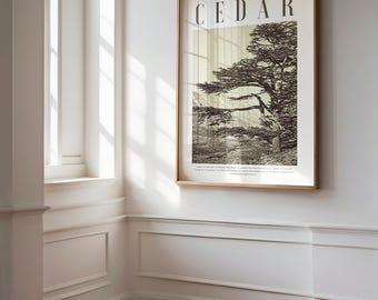 Vintage Cedar of Lebanon Poster| Magazine-Style Printable Wall Art | Lebanese gift | Lebanon wall decor | Cedar Magazine Cover Art