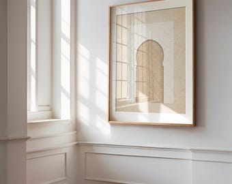 Islamic wall art.Islamic digital Print.Islamic home decor.Islamic poster.Minimal art print.Architecture  Art.Neutral Print.Islamic gift