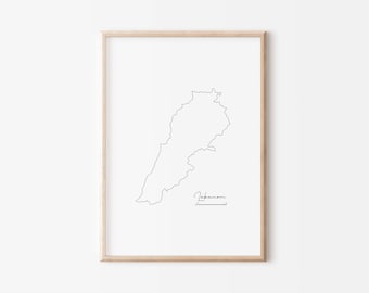 Lebanon Map | Printable Lebanon wall art | Lebanon Poster | Lebanon cedar tree | Lebanon Cedar flag | Printable Map | Digital Lebanese print