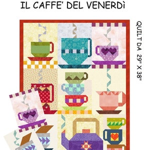 Patrón PDF Patchwork Quilt Viernes Café