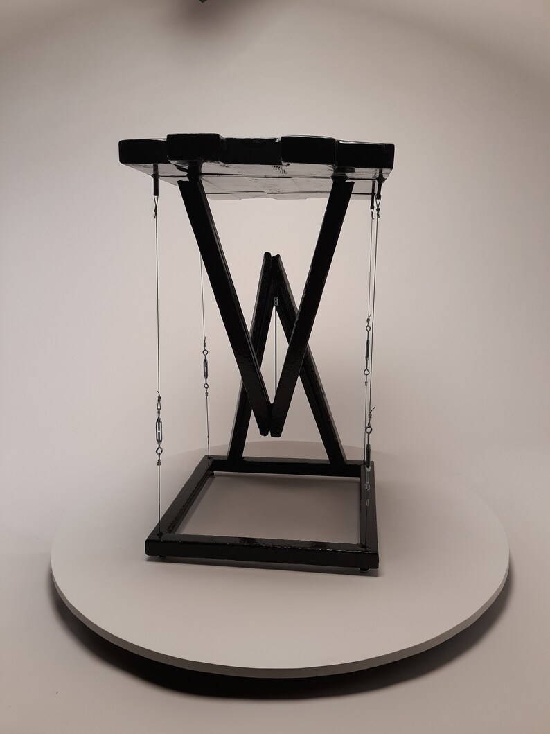 Charred Wood Epoxy Tensegrity Table Etsy