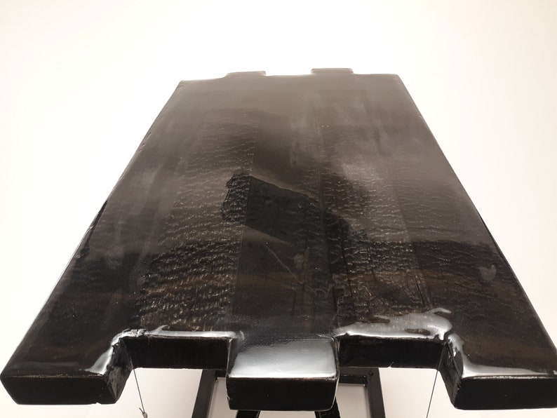 Charred Wood Epoxy Tensegrity Table Etsy