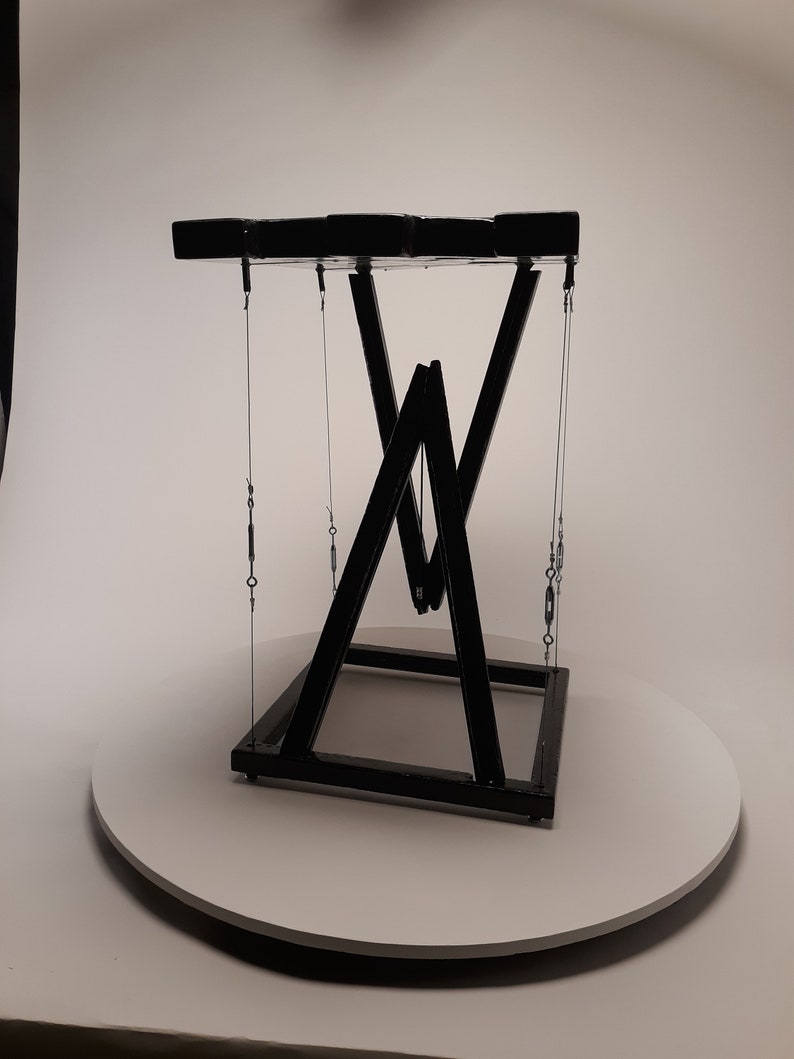 Charred Wood Epoxy Tensegrity Table Etsy