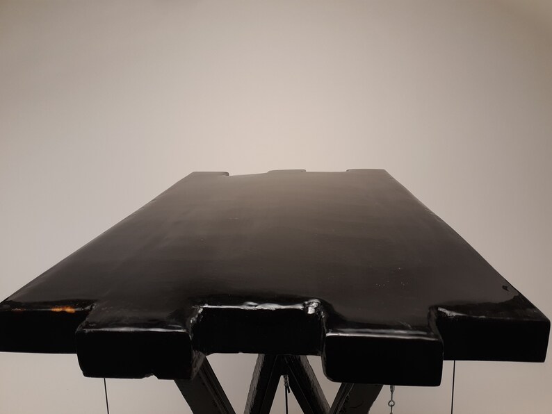 Charred Wood Epoxy Tensegrity Table Etsy