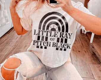 Little Ray Of Pitch Black, Vintage Style Tee, Vintage Style Shirt, Vintage Rock Inspired Shirt, Comfort Colors Shirt