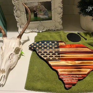 South Carolina European Deer Mount Plaque - Personalized - Any State