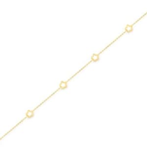 9ct yellow gold flower bracelet / dainty gold flower bracelet / gift