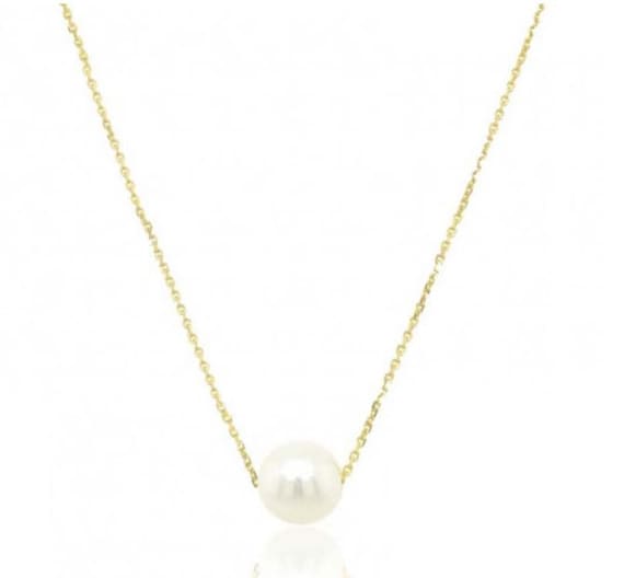 9ct gold pearl best sale necklace