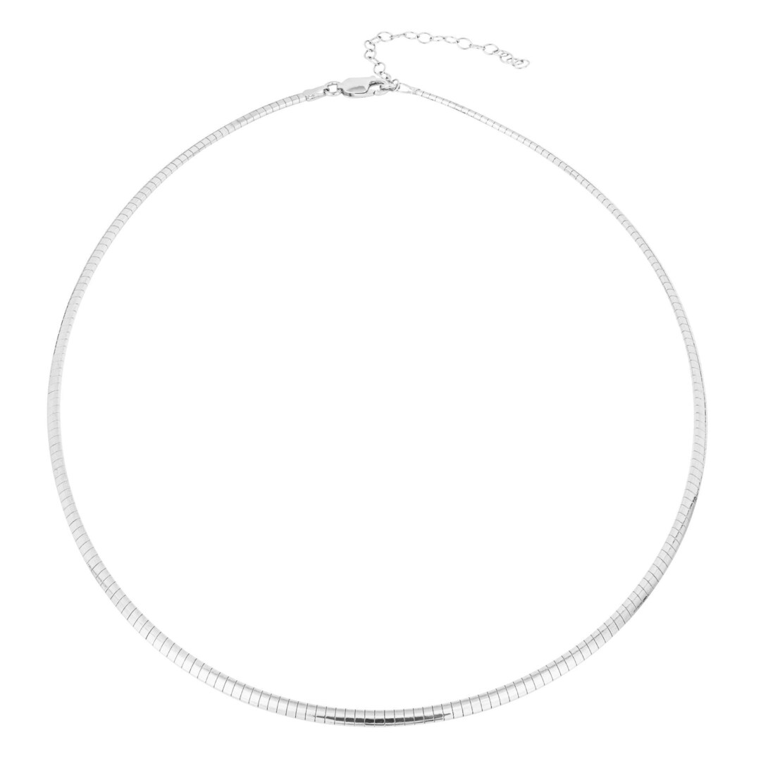 Sterling Silver Flat Herringbone Necklace/ Flat Herringbone Chain