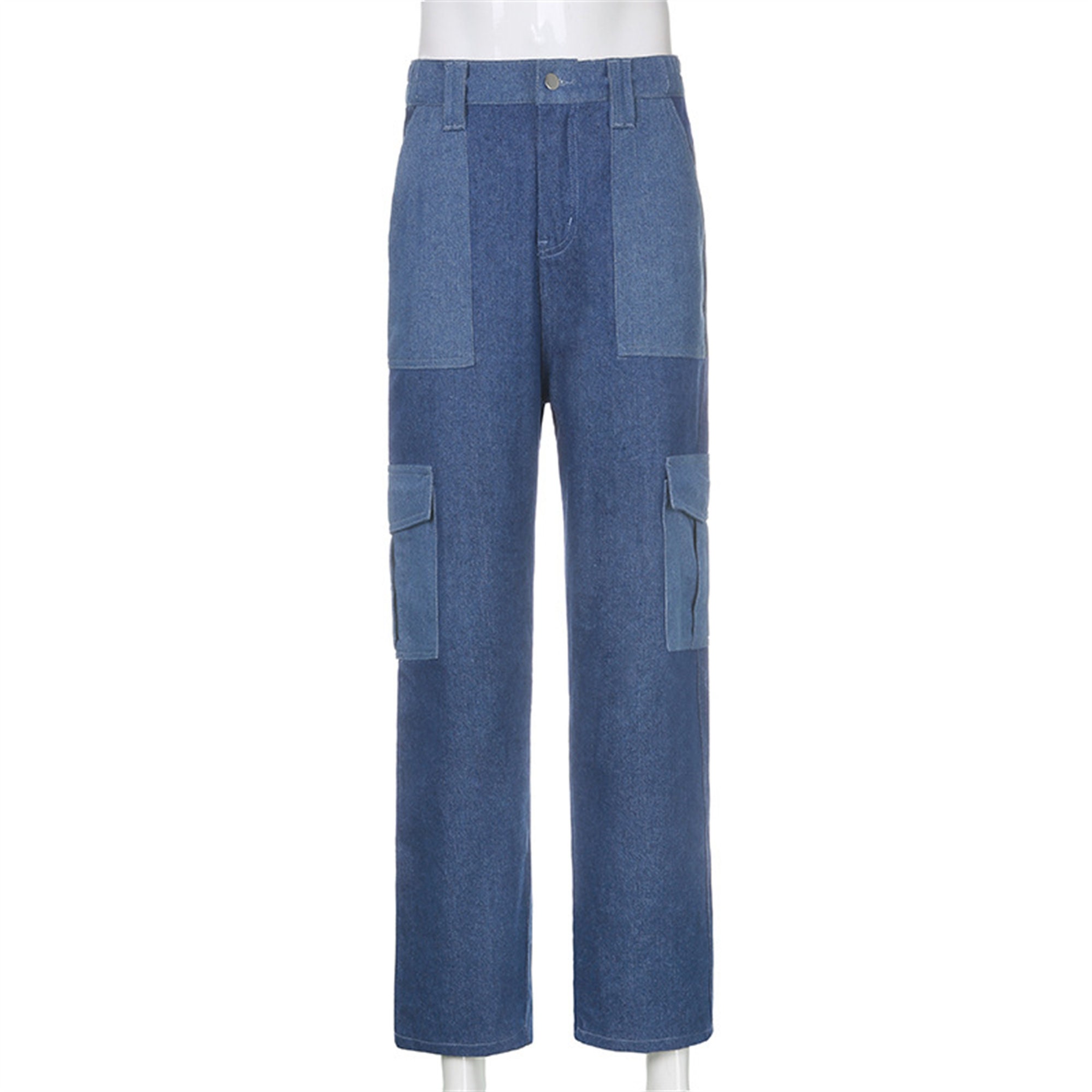 black and blue cargo pants