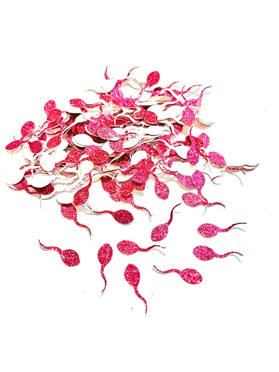 Sparkle Sperm Confetti: Single-Sided Glitter Card Stock