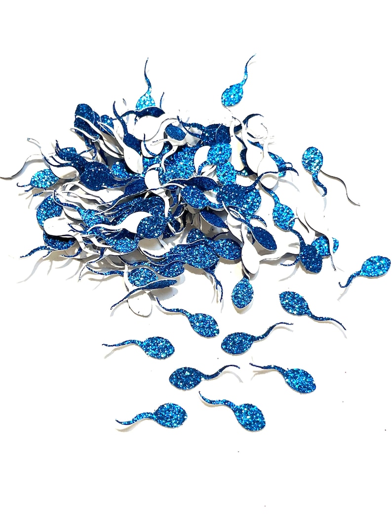 Sparkle Sperm Confetti: Single-Sided Glitter Card Stock Bild 2