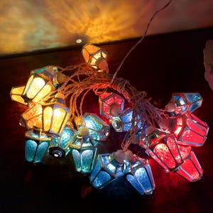 110 or 220V! Very Rare Christmas Soviet Garland "Street lights" Christmas Ussr Ornament Electric Lights Fairy Lights Soviet Christmas Lights