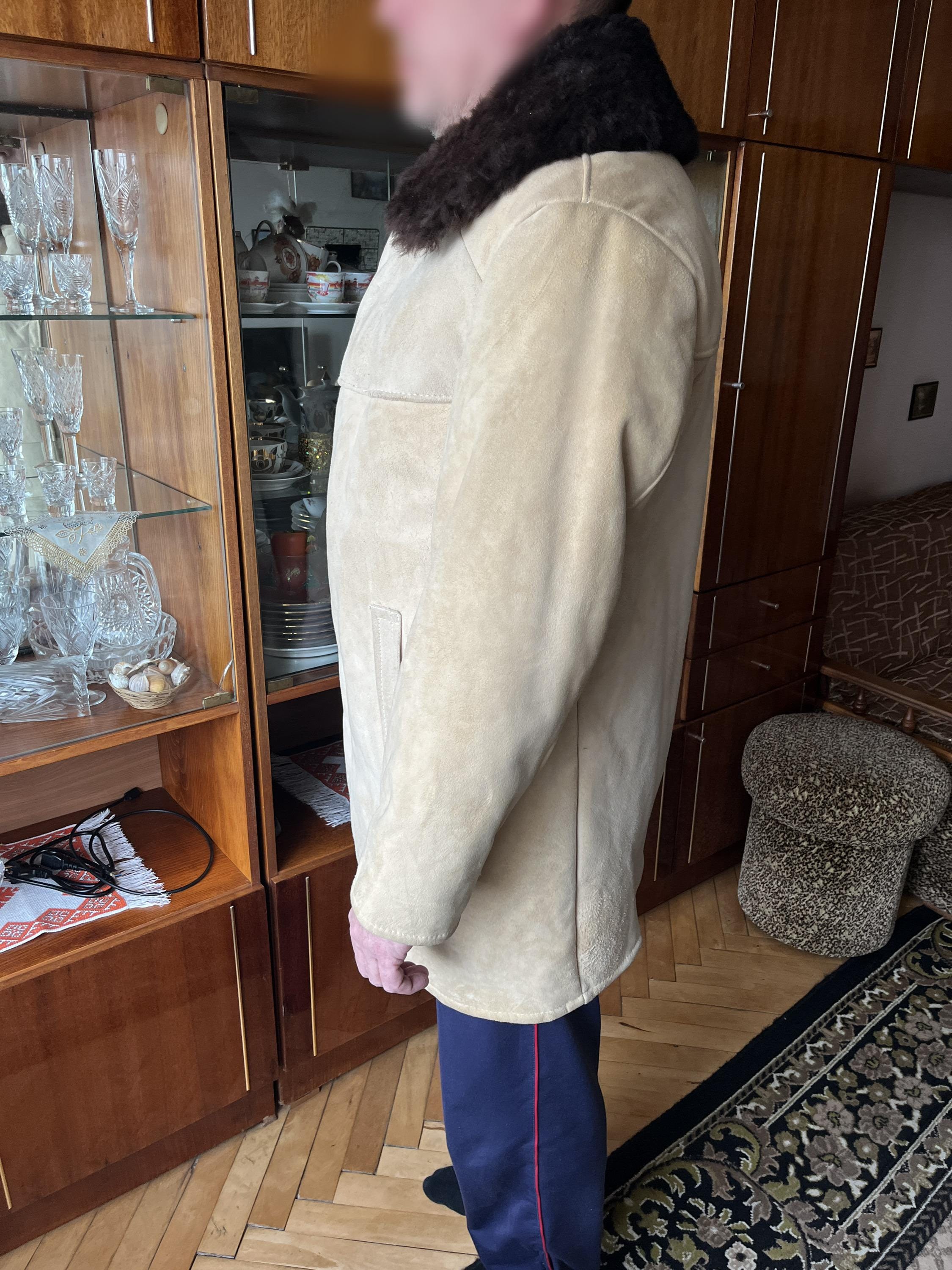 冬用Tulupオリジナルシープスキンホワイトサイズ50ソビエト軍将校用