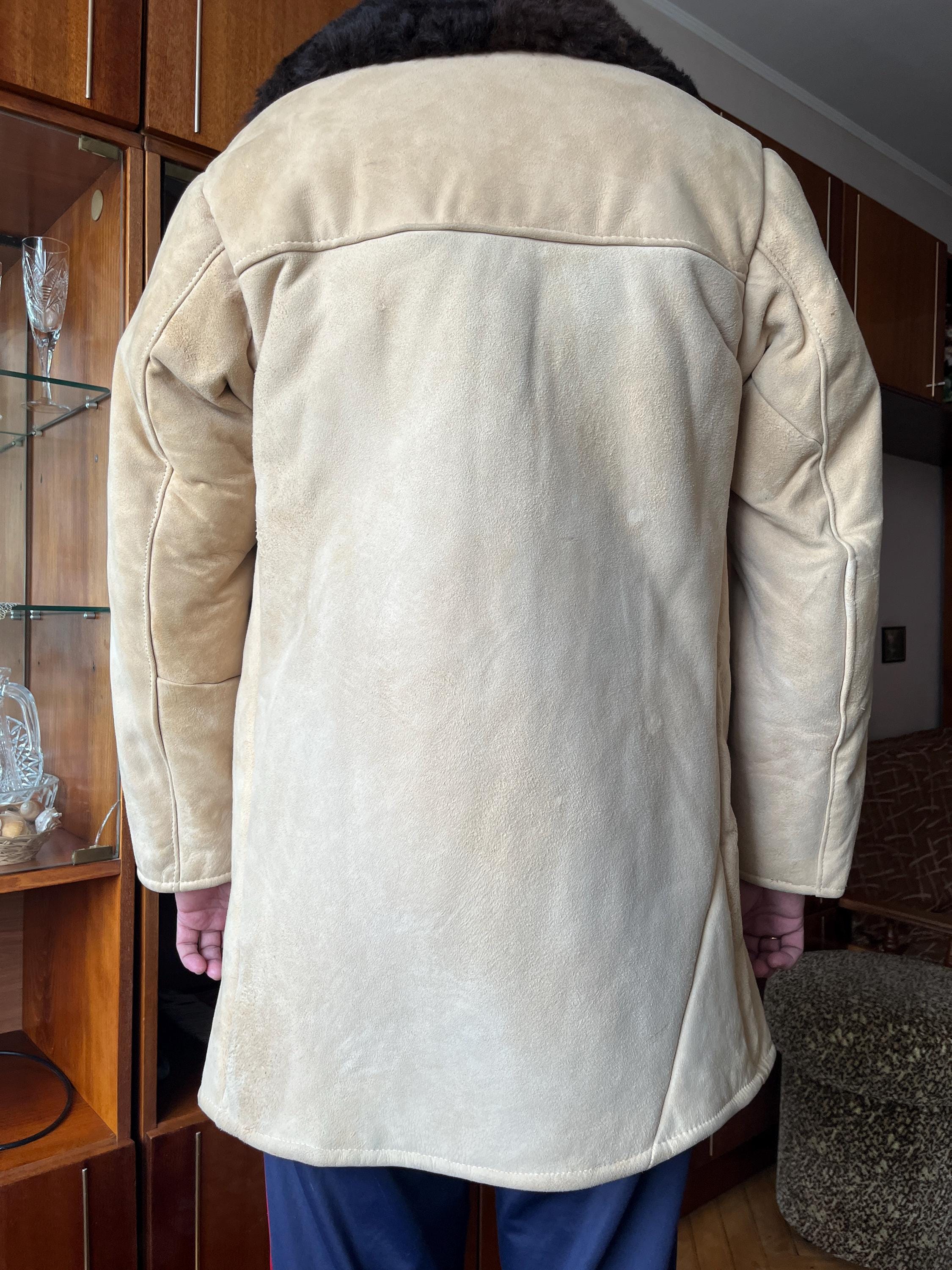 冬用Tulupオリジナルシープスキンホワイトサイズ50ソビエト軍将校用