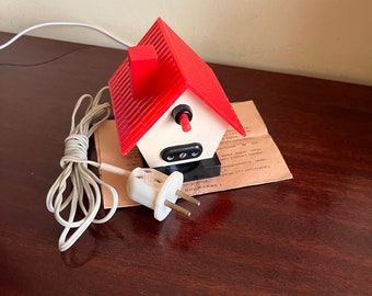 Vintage soviet Blinking plug in a shape of a house 220v Rare small house decoration blinking christmas lights, garland