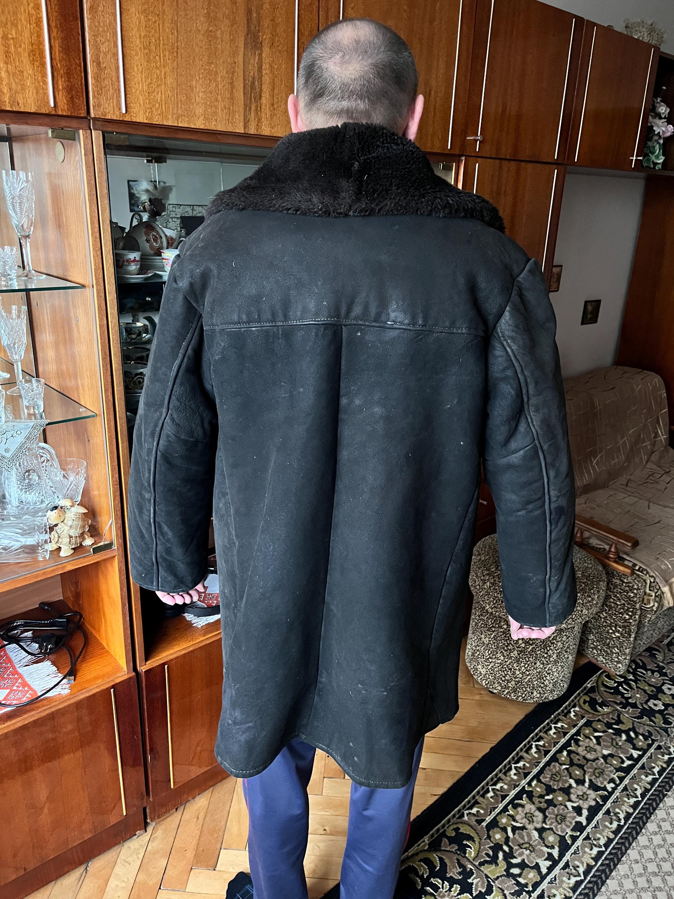 冬用チュルプオリジナルシープスキンサイズ56黒ソビエト軍将校ベケシャ