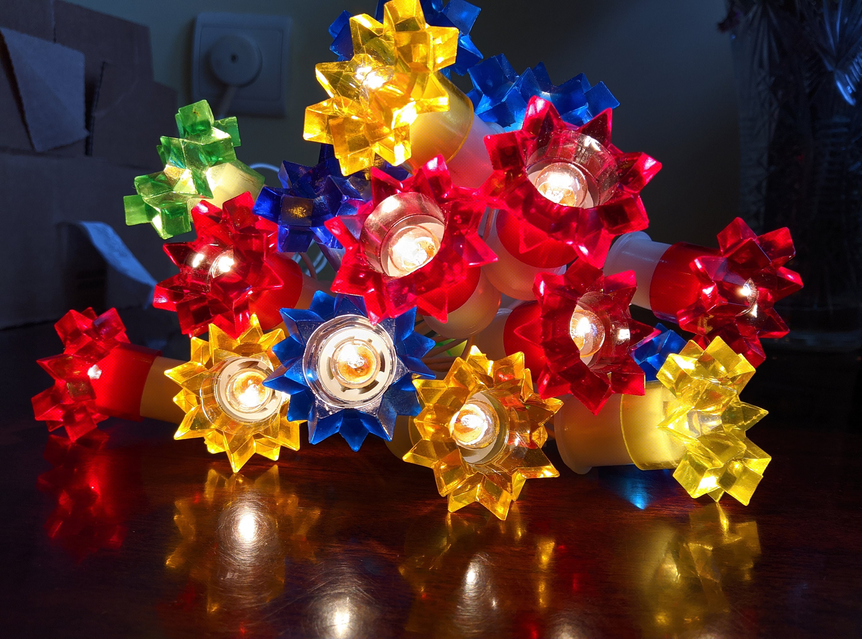 110V OR 220V. for US or EU Very Rare Christmas Soviet Garland