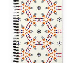 Eye pattern Spiral notebook with dotted pages