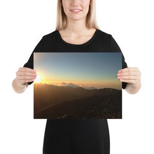 Sunrise at Haleakala Hawaii Photo paper poster wall decor