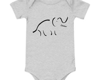 Elephant Baby One-Piece: Stylish Cotton Bodysuit