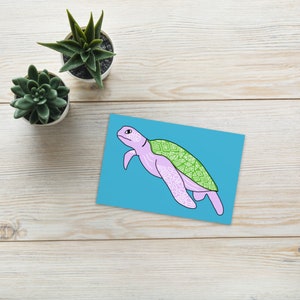 Standaard briefkaart zeeschildpad