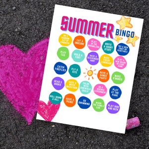 Kids Summer Bingo |  Colorful Bucket List