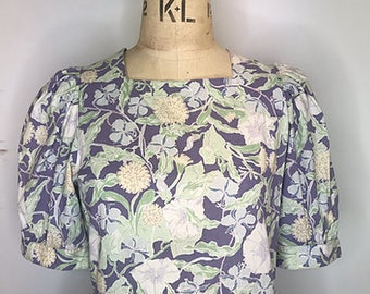 80's LAURA ASHLEY Vintage Floral Dress very Drop Dead Fred