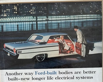 Vintage Ford 1963 Original Vintage Print Advertisement | Magazine Ads | Classic Car Retro Wall Decor | 1960s Automobile Ad