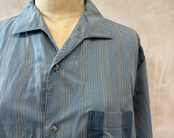 Blue Pinstripe PJ Shirt by Marcus Menswear