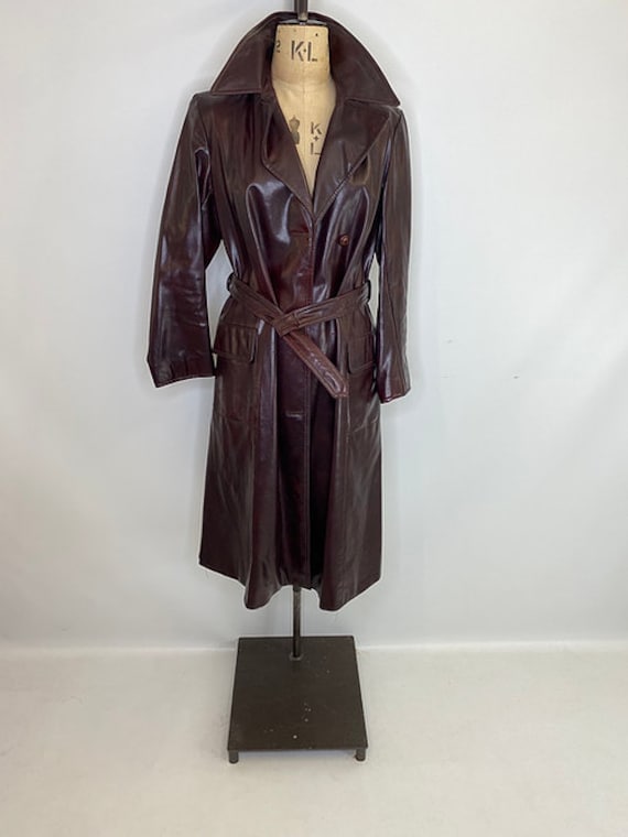 70's Vinyl Trench Coat