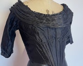 Black Satin Victorian Costume Bodice