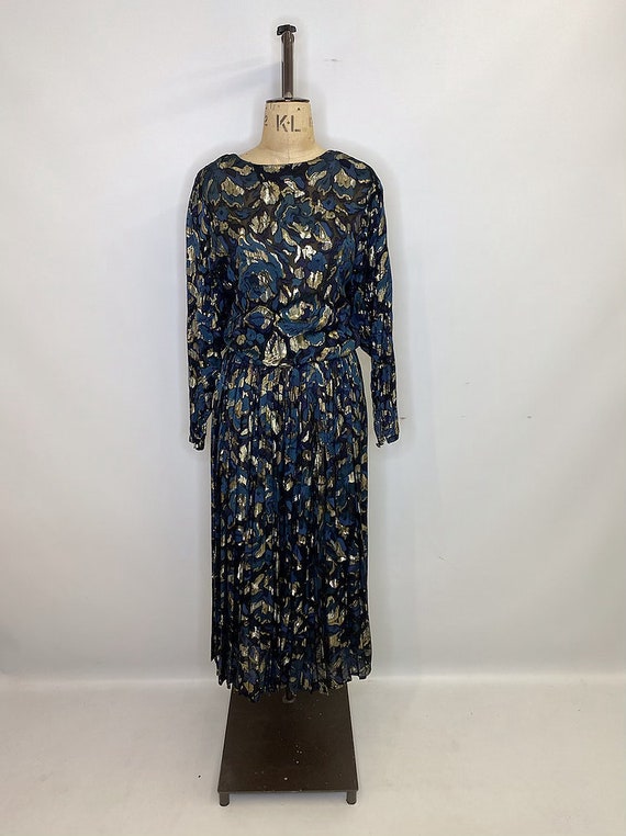 80's Peacock Coloured Gold Suit