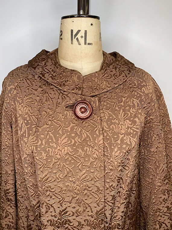 50's Vintage Brocade Evening Coat