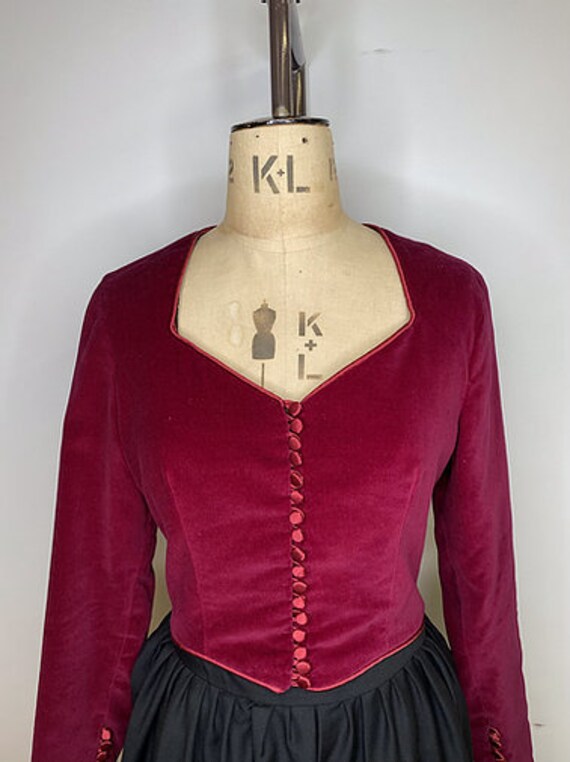 80's Velvet Cropped Jacket