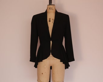 black peplum jacket uk