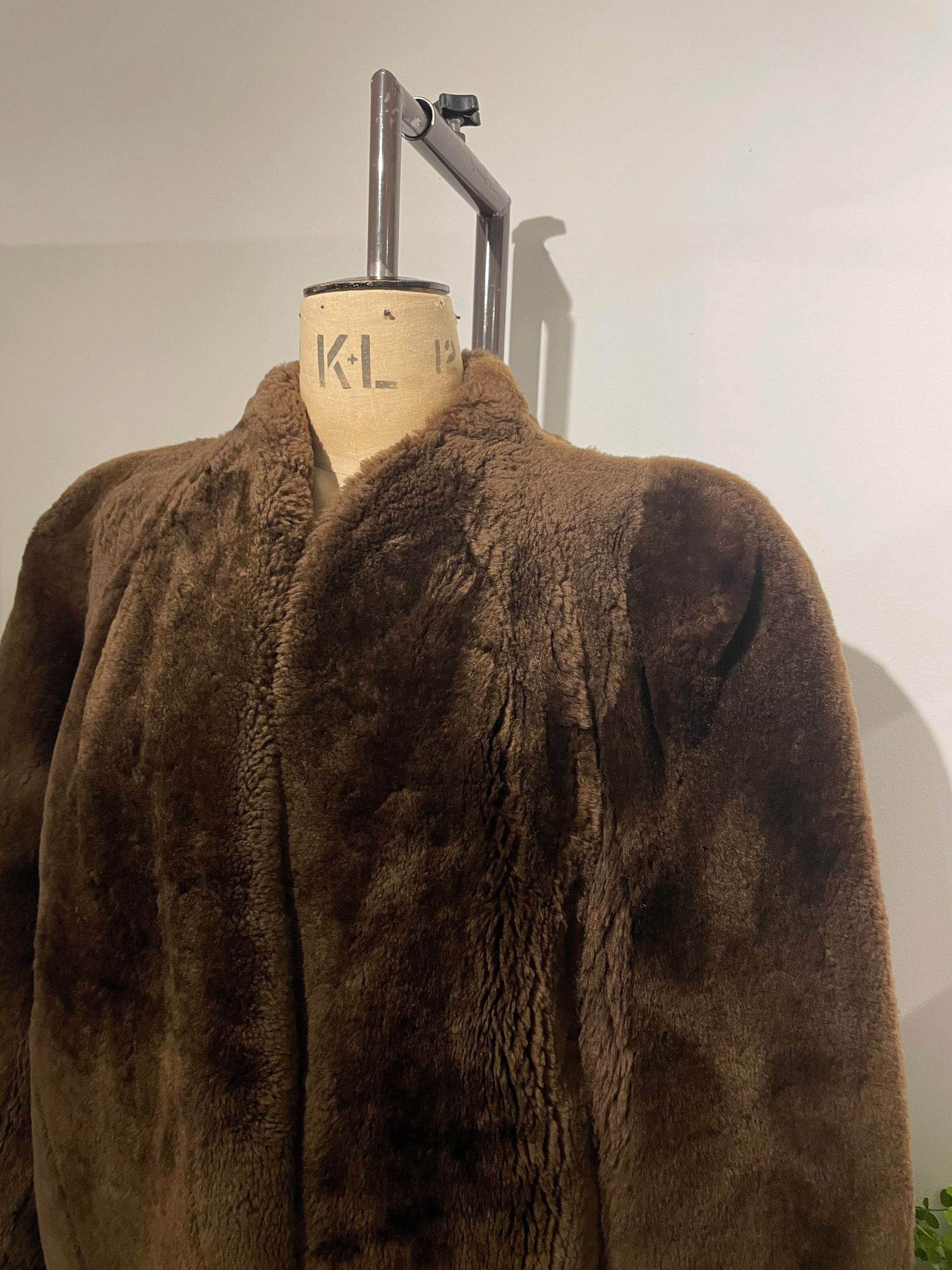 Beaver top lamb coat