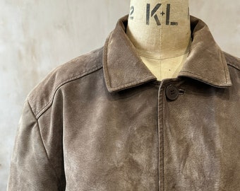 Vintage Y2K Mink Suede Leather Jacket by Pierre Cardin